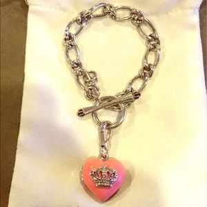 Juicy Couture Heart Locket bracelet- EUC